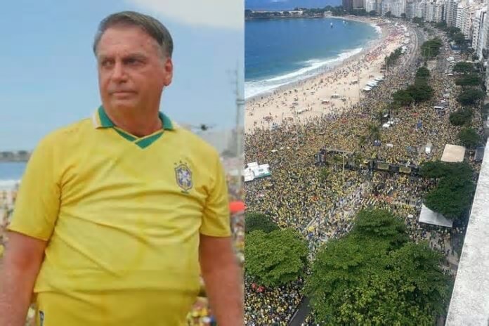 Ato de Jair Bolsonaro reúne mais de 400 mil pessoas no Rio de Janeiro