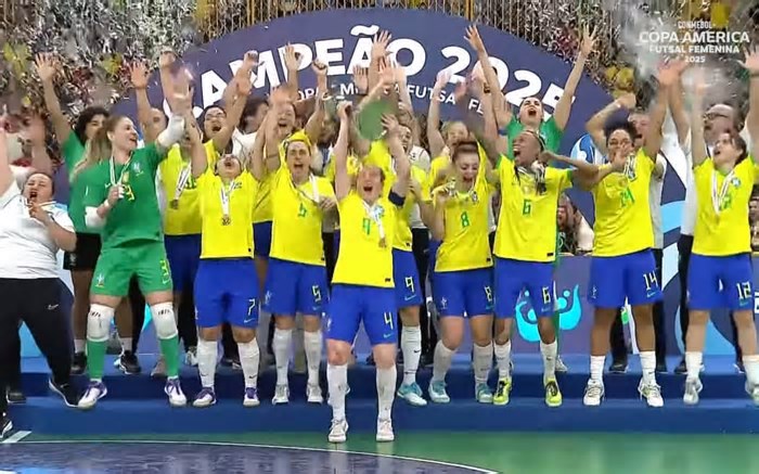 Brasil derrota a Argentina e é campeão da Copa América de Futsal Feminino