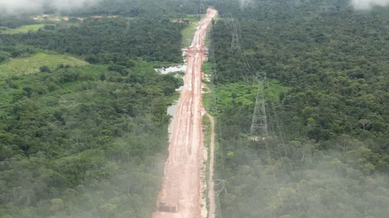 A estrada construída para a COP30 em Belém que vai desmatar a Amazônia