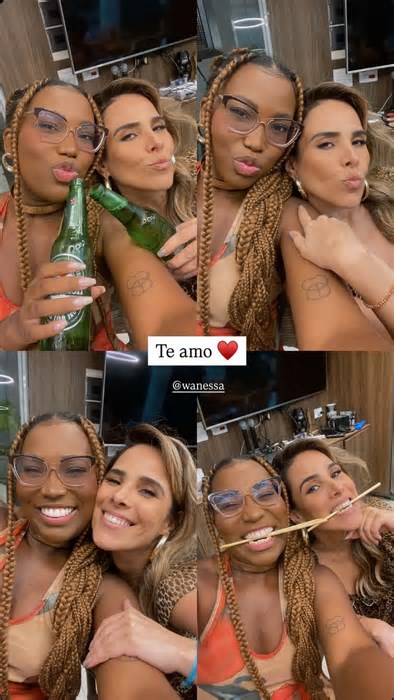 Wanessa Camargo reúne Amanda Meirelles, Leidy Elin e Marcus Vinícius para noite de karaokê