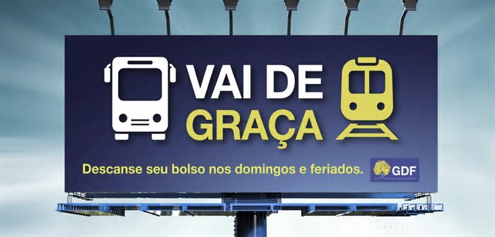 Transporte gratuito marcará os cinco dias de comemorações dos 65 anos de Brasília