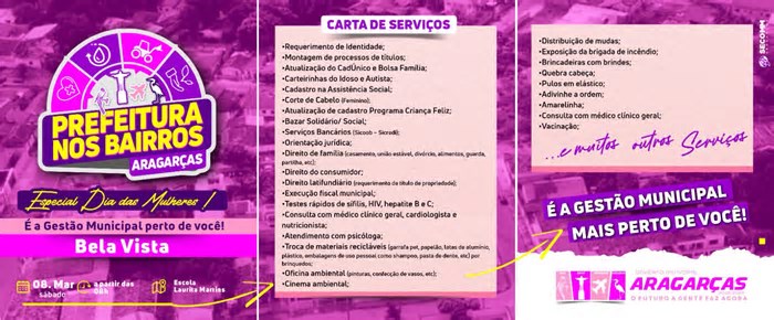 Prefeitura no Meu Bairro chega ao Setor Vista com programação especial para o Dia da Mulher