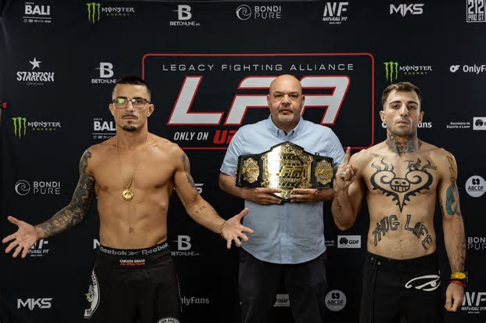 LFA 205: Vinicius Pires e Lionel Abojer batem o peso e confirmam disputa do cinturão peso-galo