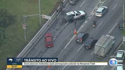 Dois suspeitos são baleados após perseguição policial na Marginal Tietê, em São Paulo