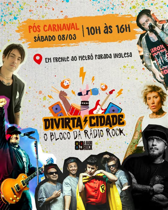 Blocos Pós-Carnaval SP: O Rock Ganha Espaço com o Bloco da Rádio Rock