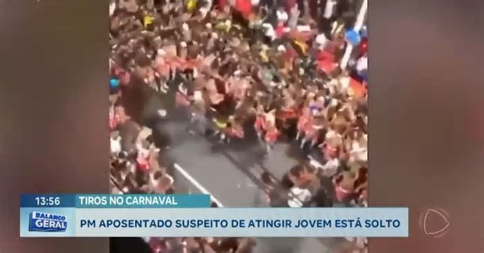 Está solto ex-sargento da PM suspeito de atirar em foliões no Carnaval