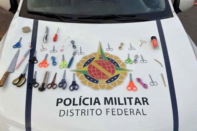 PMDF apreende 378 armas brancas, entre facas e tesouras, no carnaval