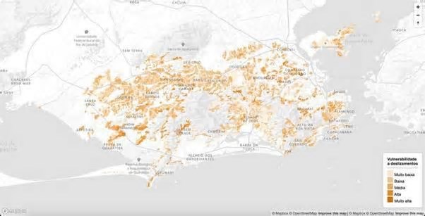 Quase 600 mil moradias podem sofrer deslizamentos ou inundações em épocas de chuvas no Rio de Janeiro