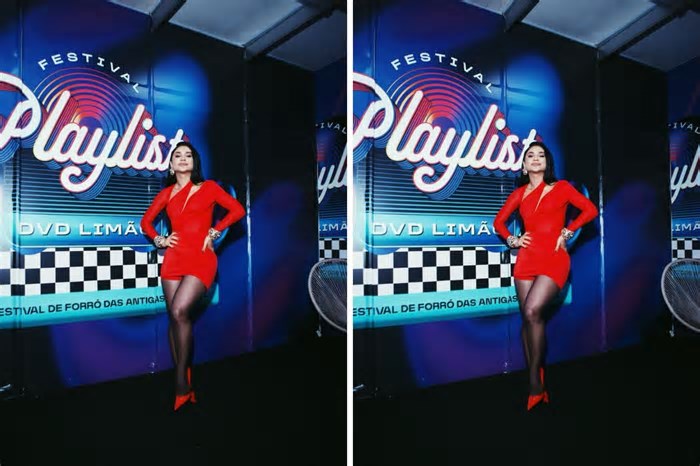 Mileide Mihaile aposta em look vermelho em evento