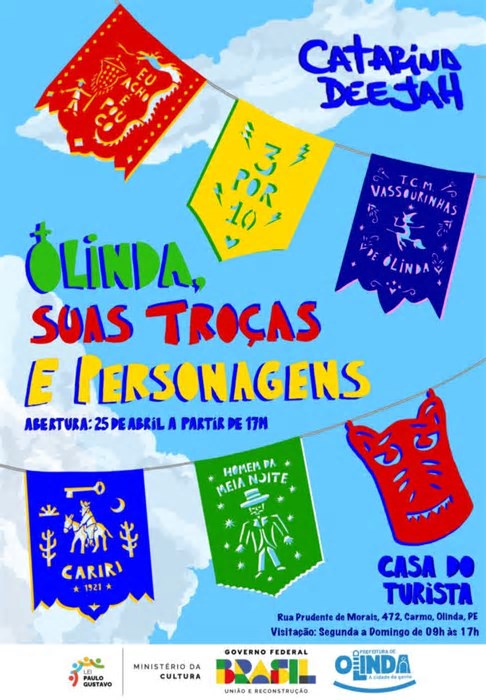 Olinda, suas troças e personagens: exposição de Catarina Dee Jah homenageia o Carnaval da Cidade Alta