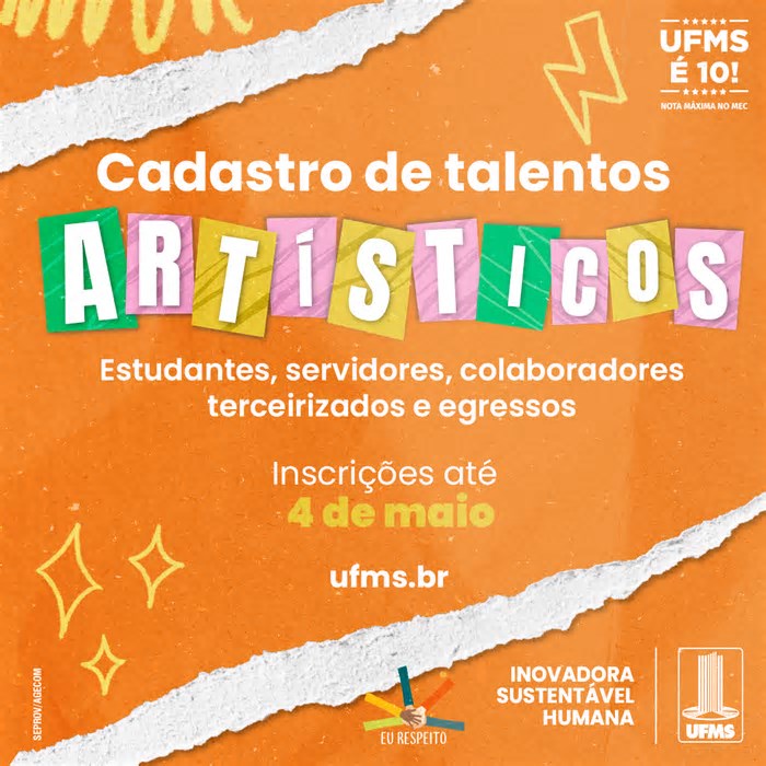 UFMS: Cadastro inédito visa à valorização de talentos artísticos da comunidade universitária