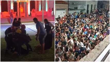 Vídeo: Paixão de Cristo tem superlotação e pessoas passam mal, em Pacatuba