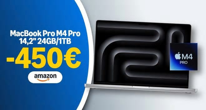 MacBook Pro M4 Pro 14,2'': sconto di 450 e nuovo minimo storico