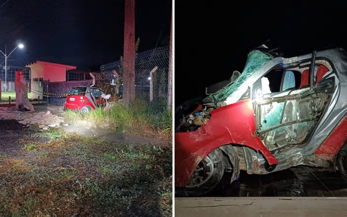 Jovem morre após perder controle de carro e bater em muro às margens da BR-060, diz PRF