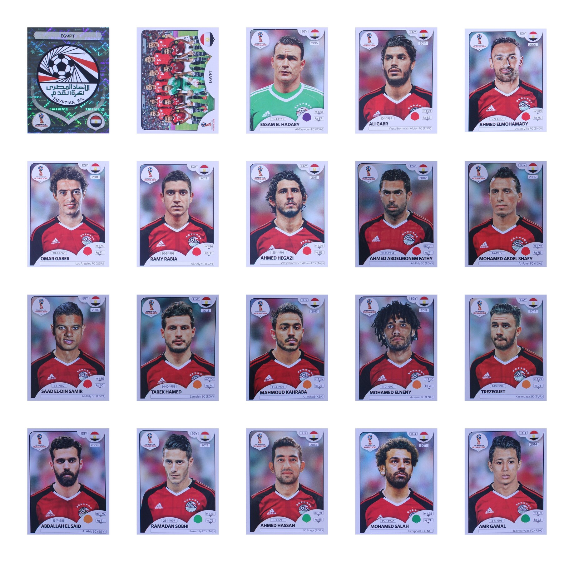 Seleção do Egito na Copa de 2018
