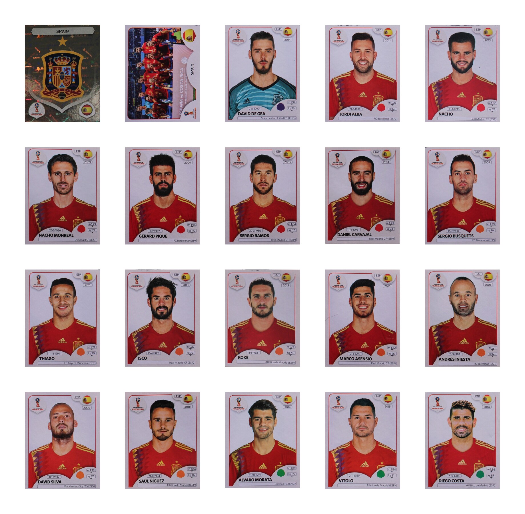 Seleção da Espanha na Copa de 2018