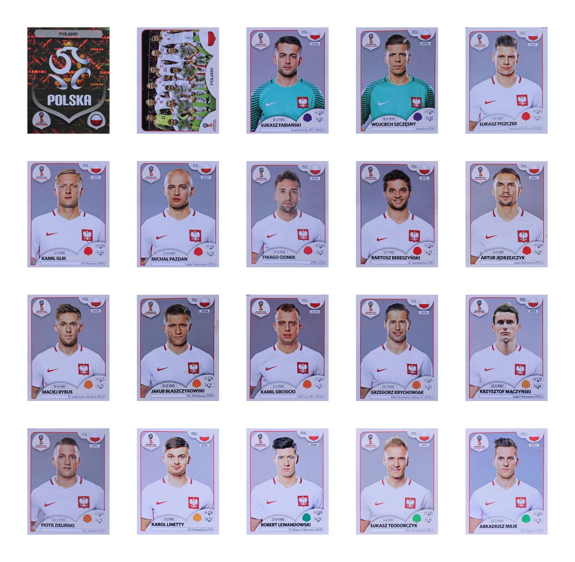Seleção da Polônia na Copa de 2018