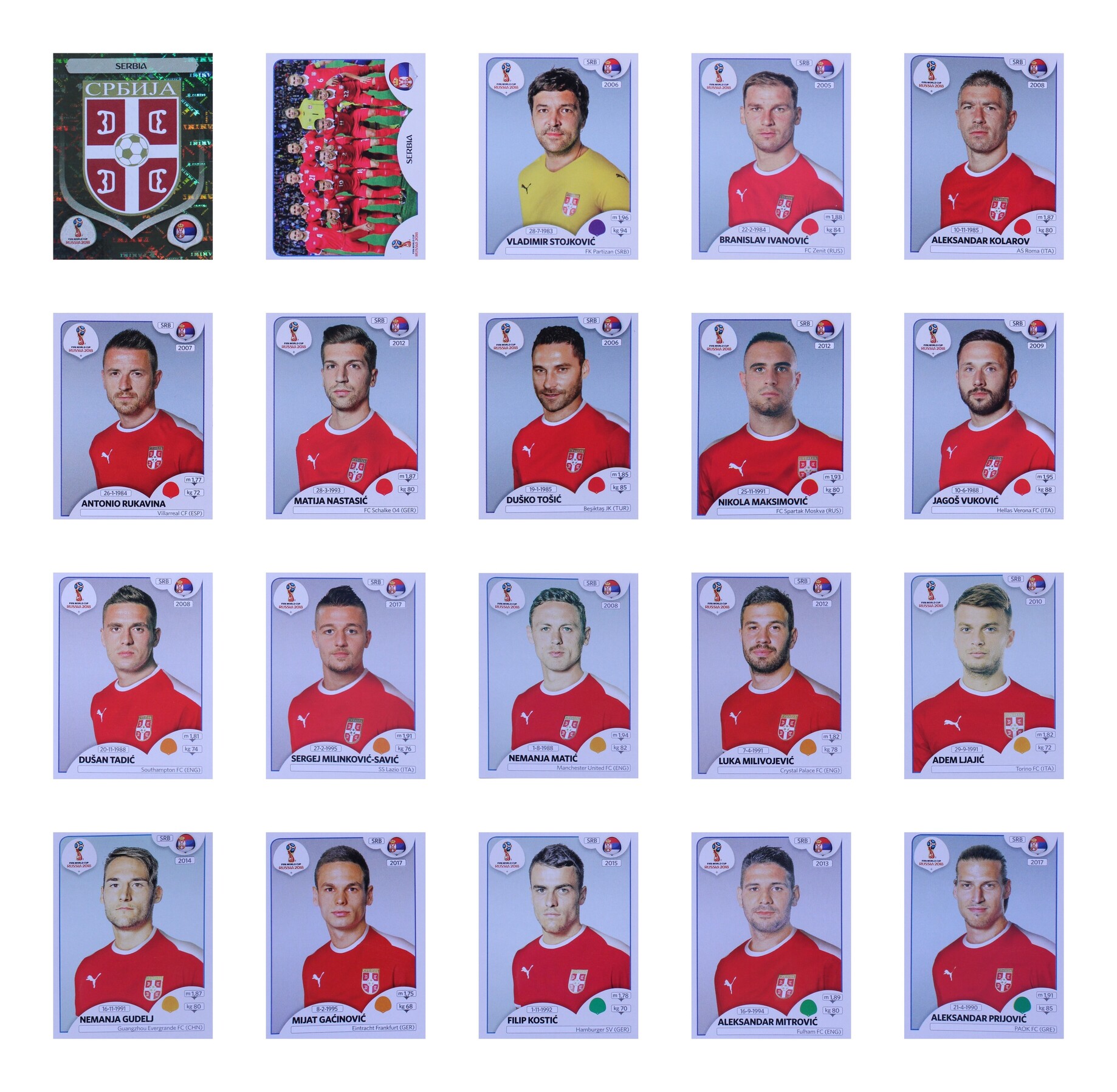Seleção da Sérvia na Copa de 2018