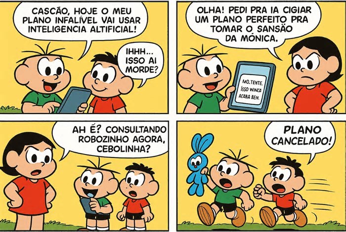 Mauricio de Sousa Produções condena uso de IA para imitar HQ da Turma da Mônica