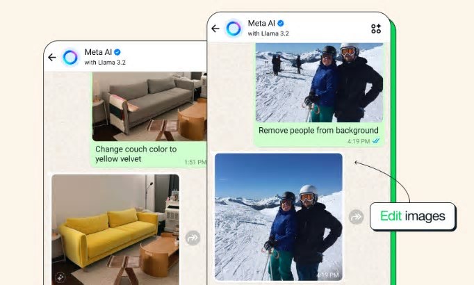 É possível tirar o círculo azul de Inteligência Artificial do WhatsApp?