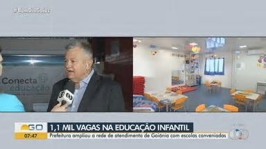 Bom Dia GO. Prefeitura de Goiânia abre mais de 1,1 mil vagas na educação infantil