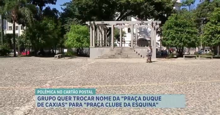 Mudança em nome de praça gera discussões entre moradores do bairro Santa Tereza, em BH