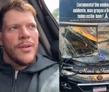 Ferrugem e equipe sofrem acidente de ônibus no RS: 