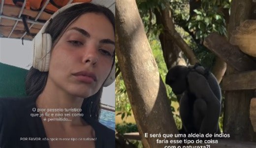 Modelo critica turismo da Amazônia e prática de tirar fotos com animais; VEJA