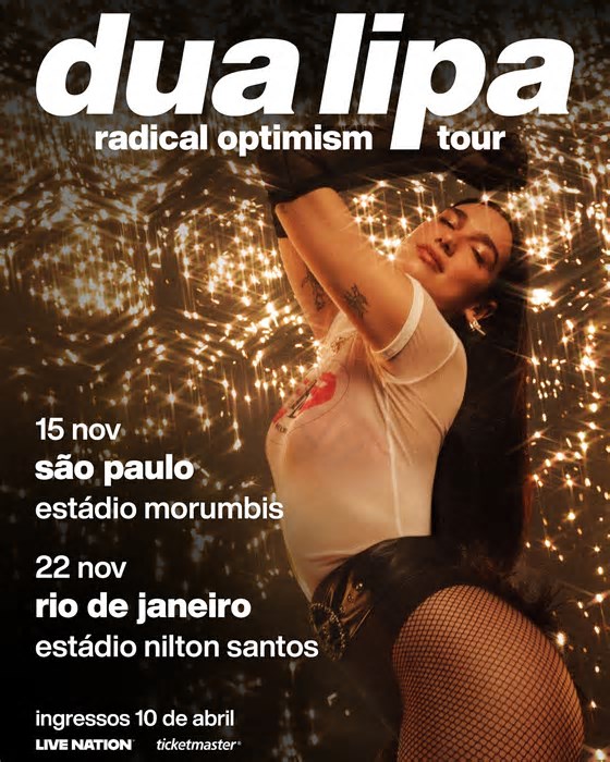 Dua Lipa anuncia shows em São Paulo e no Rio de Janeiro em novembro
