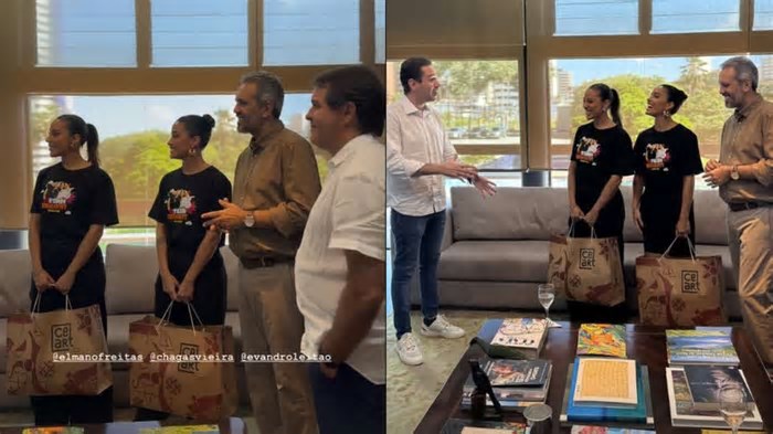 De volta ao Ceará, Renata e Eva encontram Elmano de Freitas, Evandro Leitão e Eduardo Bismarck