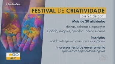 Bom Dia GO. HUB Goiás recebe o maior festival de criatividade do mundo até sexta-feira (25)