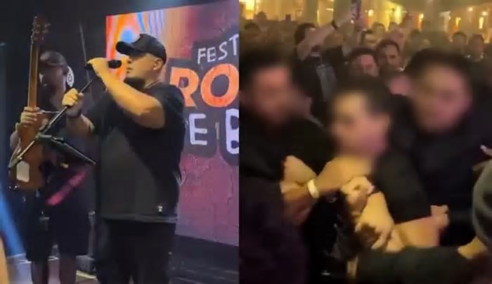 Digão, dos Raimundos, expulsa fã de show após grito de ‘sem anistia’