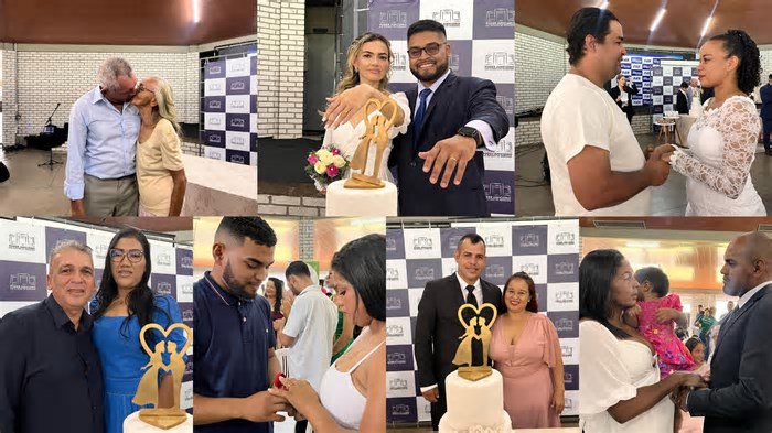 Casais dizem 'sim' e oficializam amor em cerimônia de casamento coletivo, no Saúde de Rua 2025