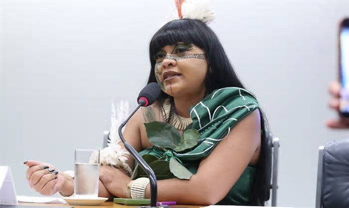 Deputada Célia Xakriabá denuncia violência policial durante marcha