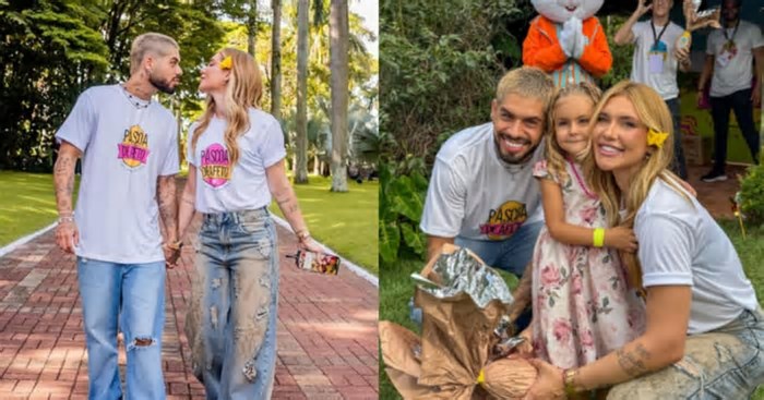 Virginia Fonseca e Zé Felipe celebram a Páscoa com solidariedade em projeto social de Goiás
