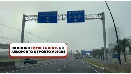 Nevoeiro afeta voos no aeroporto de Porto Alegre na manhã desta quarta-feira; veja imagens