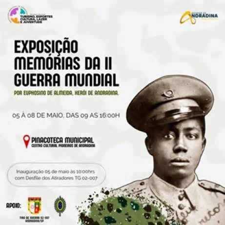 Exposição em Andradina marca os 80 anos do fim da 2ª Guerra