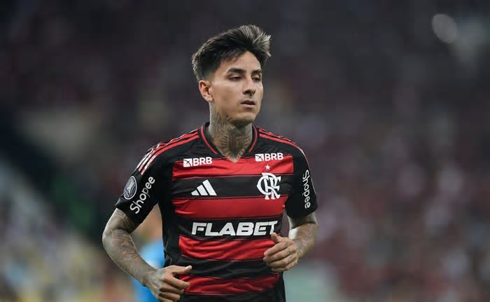 Torcida do Flamengo elogia Pulgar e crítica sobra para outro meio-campista no jogo contra a LDU na Libertadores