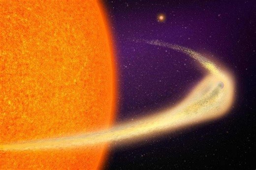 Planeta a 140 anos-luz da Terra se desintegra e tem cauda de cometa