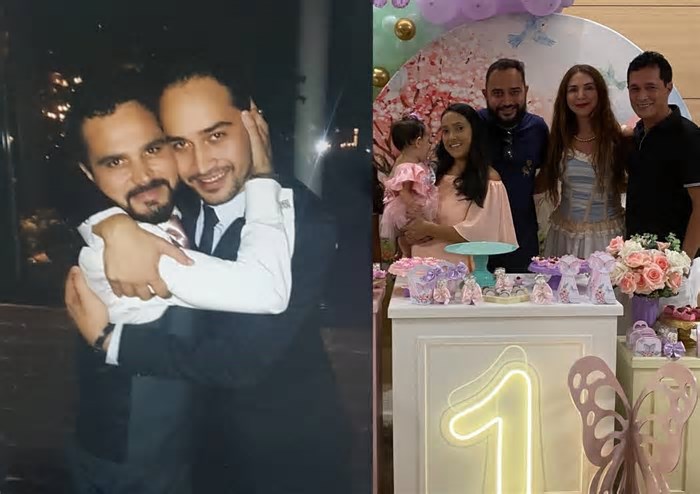 Brigado com o pai, filho de Luciano Camargo faz festa para caçula e tio é convidado para ser padrinho da criança