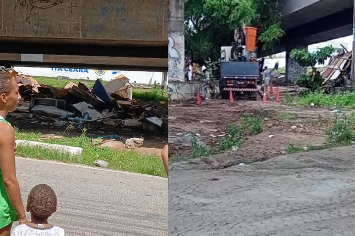 Prefeitura retira famílias que viviam sob viaduto na Borges de Melo; moradores denunciam perdas