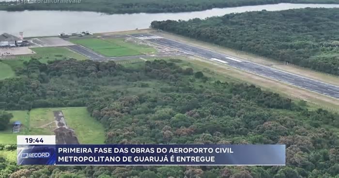 Primeira fase das obras do Aeroporto Civil Metropolitano de Guarujá (SP) é entregue