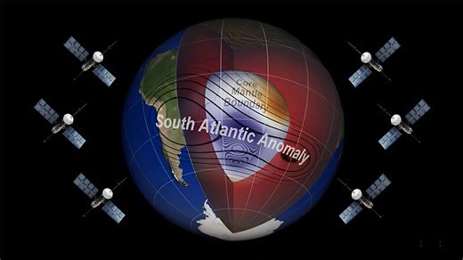 Anomalia magnética da Terra pode colocar tecnologia espacial em risco