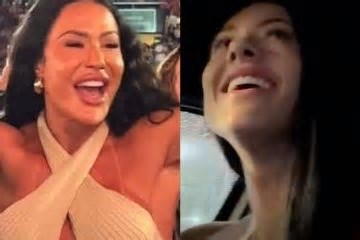 Gracyanne Barbosa curte show de Belo no Rio enquanto namorada do cantor viaja para outra cidade