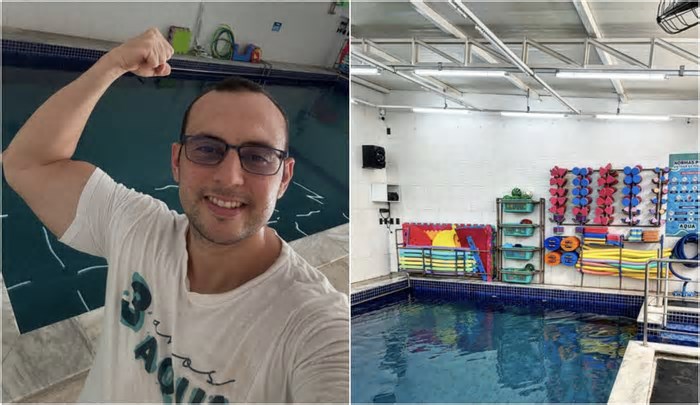Empreendedor de Olinda transforma a casa da família em academia aquática