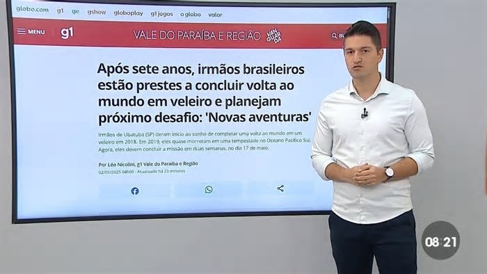 Irmãos chegam a Ubatuba após 7 anos de viagem de volta ao mundo em veleiro: 'Bom se sentir em casa'