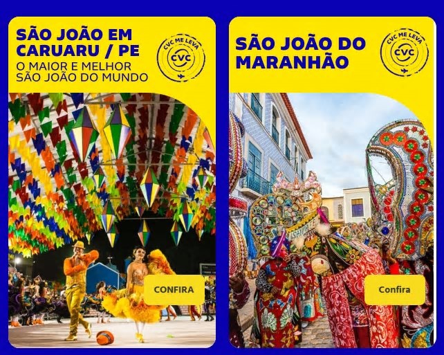 CVC lança pacotes exclusivos para o São João 2025 com foco em destinos tradicionais do Nordeste