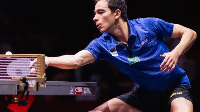 Hugo Calderano perde para chinês e fica com a prata em Mundial de Tênis de Mesa