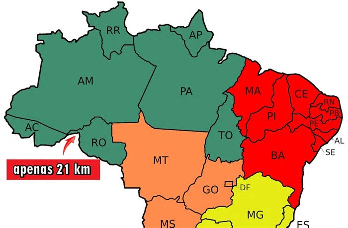 As menores divisas entre estados do Brasil: veja quais são e por que chamam atenção