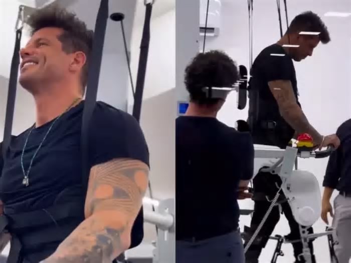 Tecnologia permite que apresentador ande novamente após 14 anos paraplégico